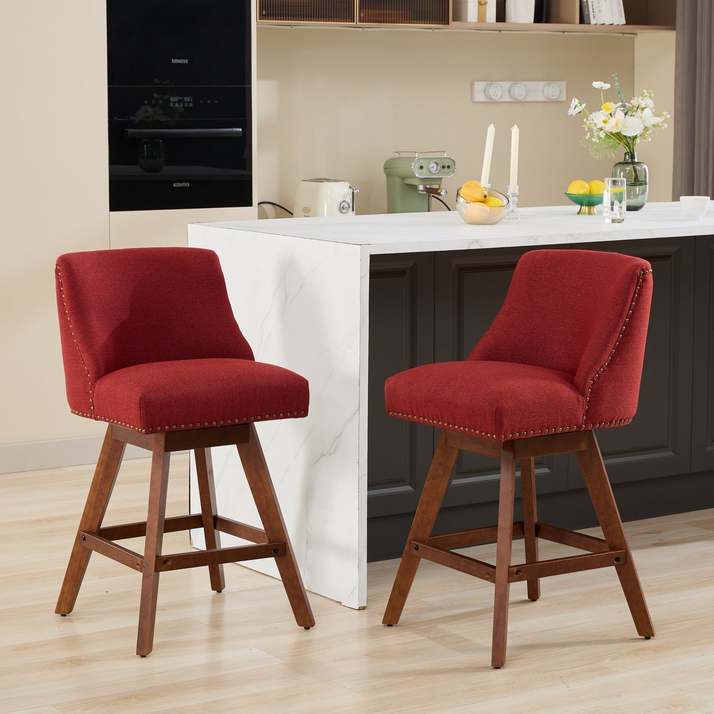 LEGAHOME Bar Stools Set of 2