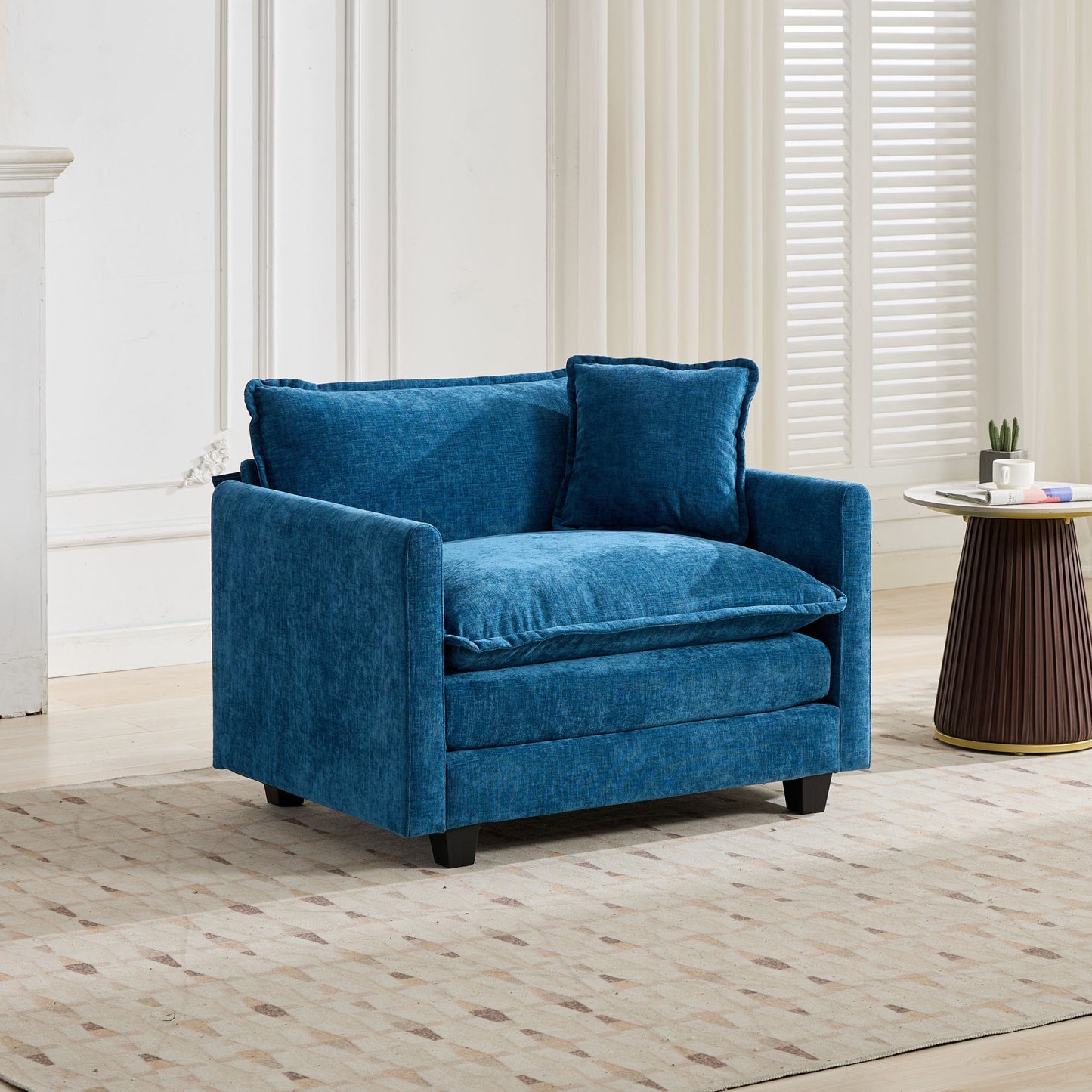 LEGAHOME Accent Chair with a Backrest Pillow