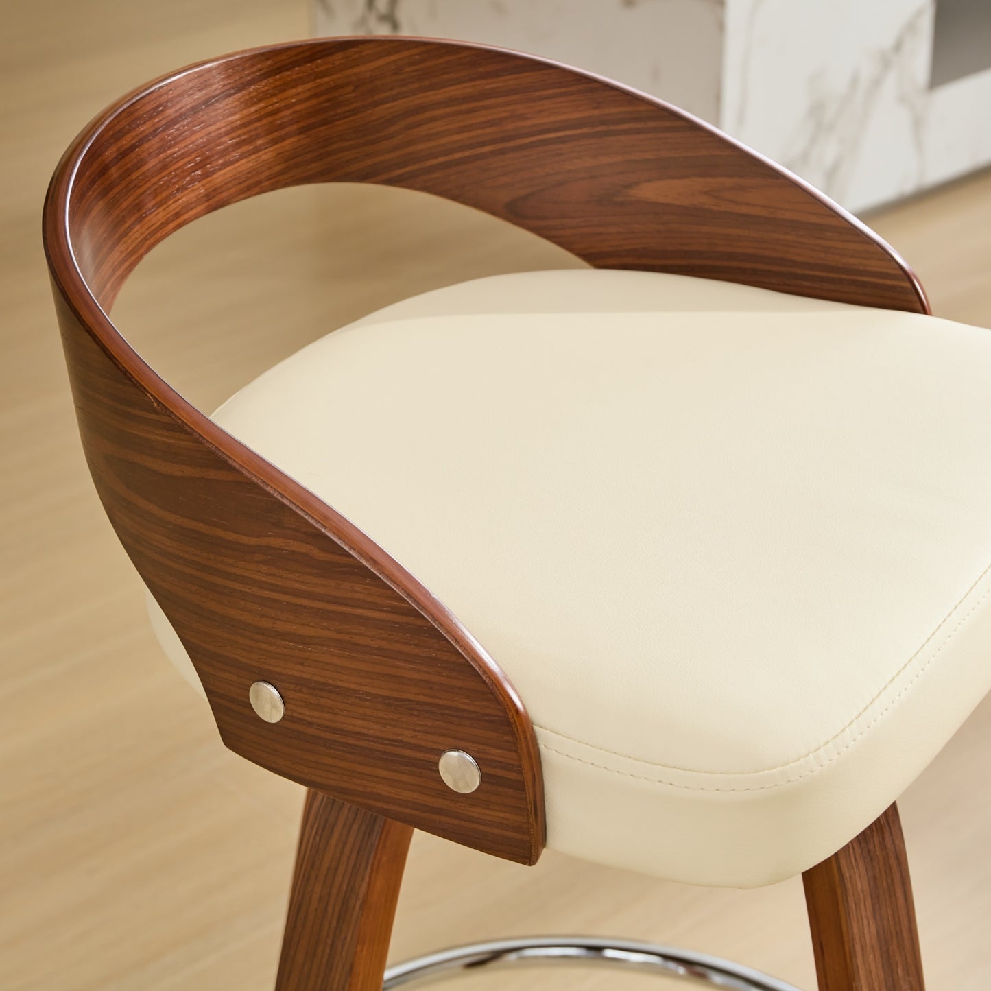 LEGAHOME Upholstered Bar Stools Set of 2