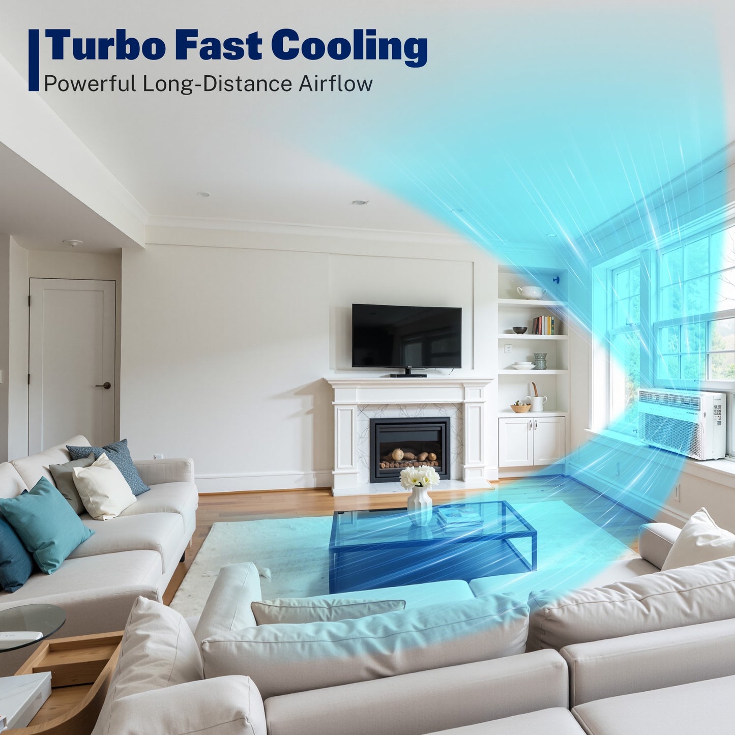 12000 BTU Window Air Conditioner with Wifi, Ultra Quiet Smart Inverter Window AC Units Cools up to 550 sq. ft, Up to 35% Energy Savings, Window Unit with Remote Control, 4 Modes(Auto, Cool, Dry, Fan)
