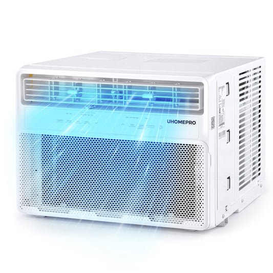 12000 BTU Window Air Conditioner with Wifi, Ultra Quiet Smart Inverter Window AC Units Cools up to 550 sq. ft, Up to 35% Energy Savings, Window Unit with Remote Control, 4 Modes(Auto, Cool, Dry, Fan)